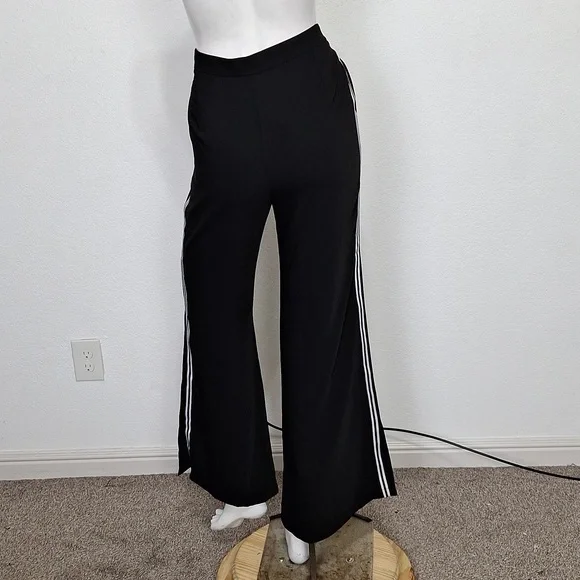 RUTI NEW Contemporary Modern Designer Racer Stripe Joanne Wide Leg Pants Size M - Picture 7 of 15